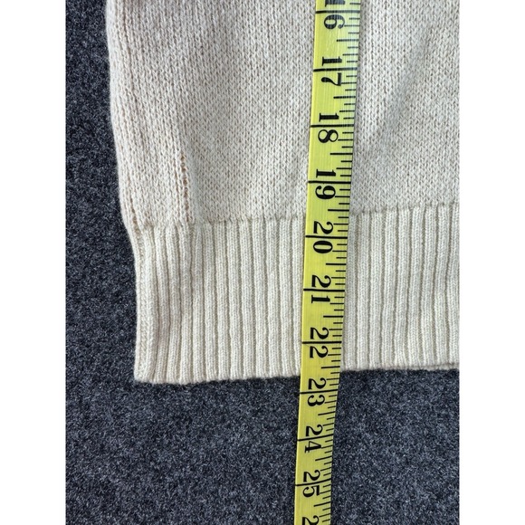 Patagonia Recycled Wool Sweater Womens S Cream Ikat Pattern Made Vietnam - Picture 9 of 9